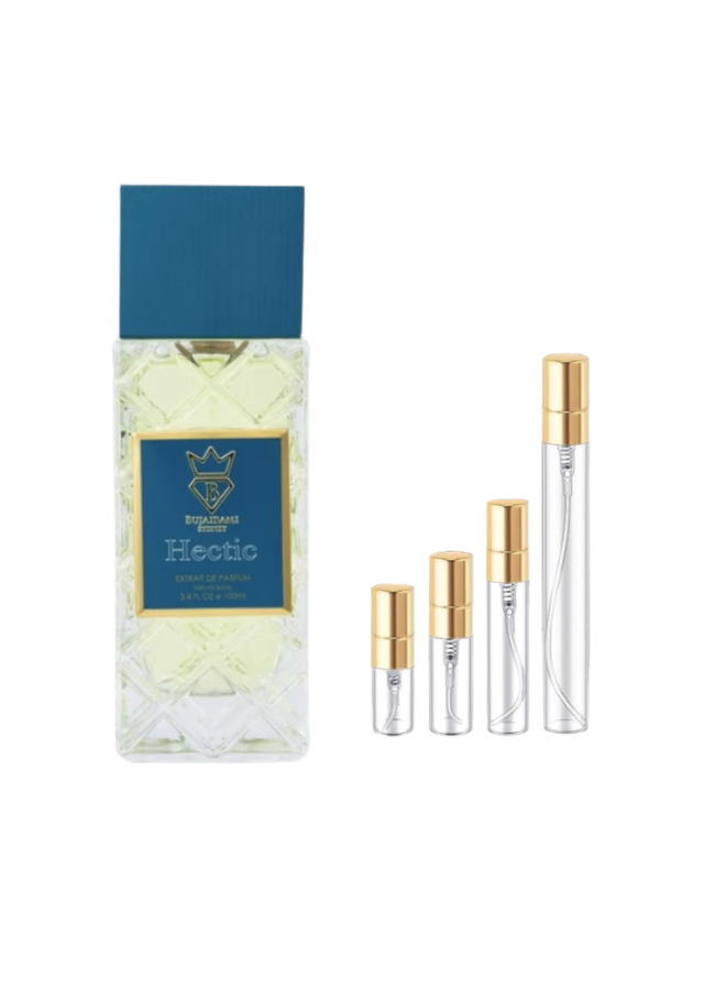 Bujairami Hectic Extrait de Parfum Unisex with 2ml, 3ml, 5ml, and 10ml Glass Decants