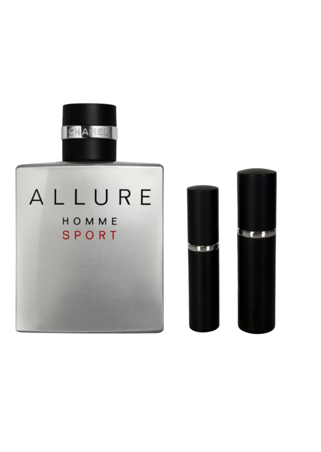 Chanel Allure Homme Sport Eau de Parfum for Men with 5ml and 10ml Black Premium Atomizers