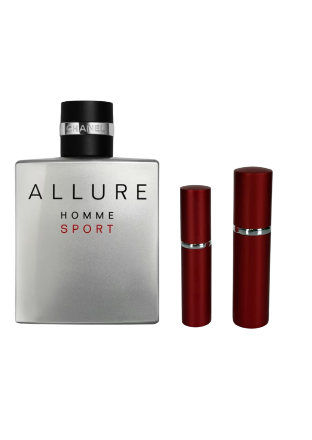 Chanel Allure Homme Sport Eau de Parfum for Men with 5ml and 10ml Red Premium Atomizers
