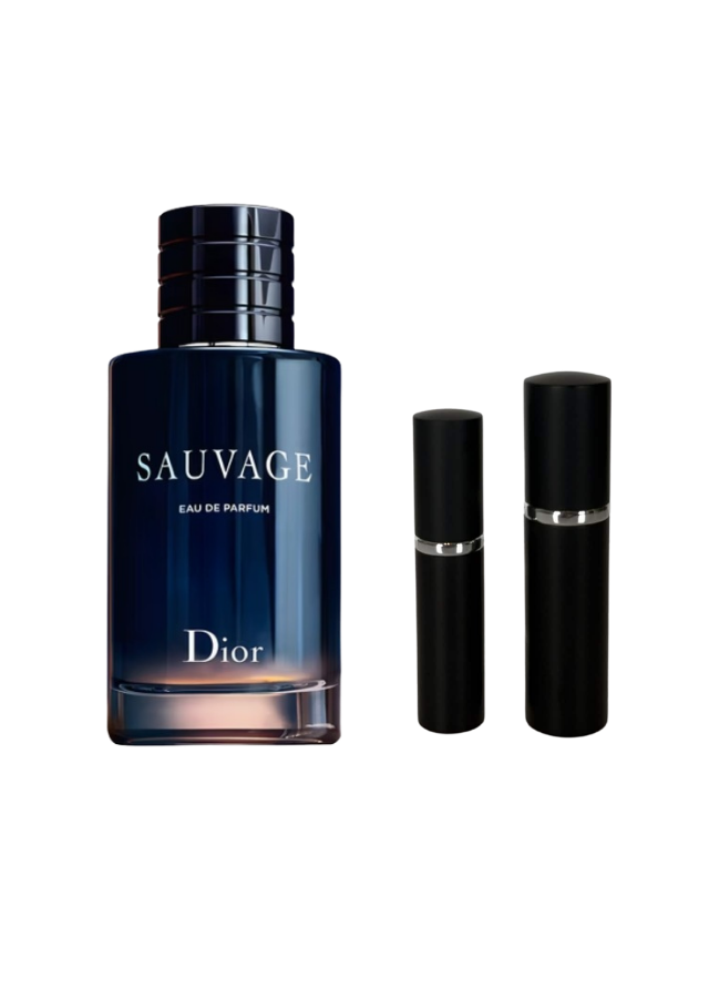Dior Sauvage Eau de Parfum for Men with 5ml and 10ml Black Premium Atomizers