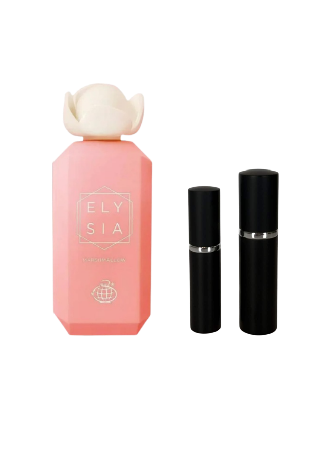 Elysia Marshmallow Eau de Parfum for Women with 5ml and 10ml Black Premium Atomizers