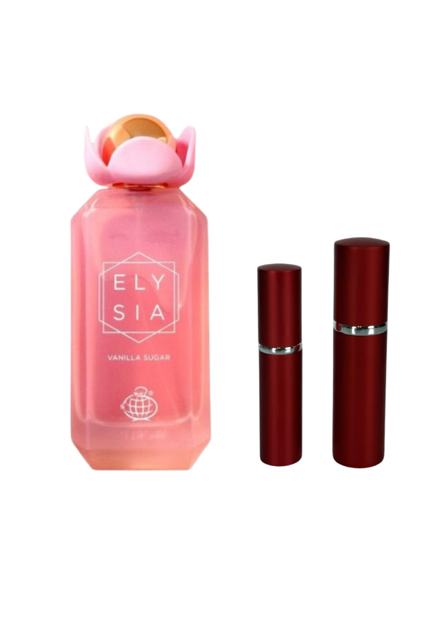 Elysia Vanilla Sugar Eau de Parfum for Women with 5ml and 10ml Red Premium Atomizers