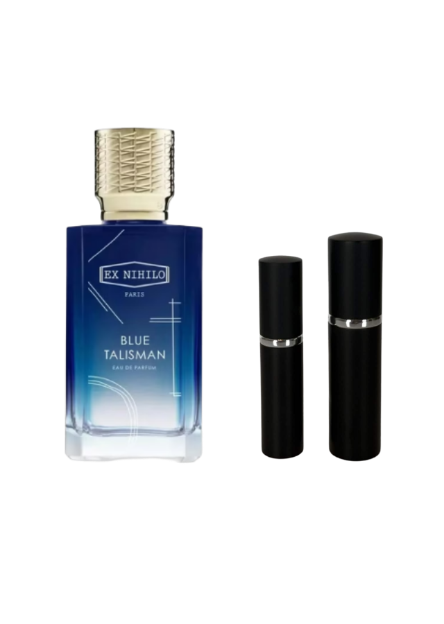 Ex Nihilo Blue Talisman Eau de Parfum Unisex with 5ml and 10ml Black Premium Atomizers