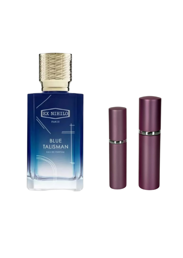 Ex Nihilo Blue Talisman Eau de Parfum Unisex with 5ml and 10ml Pink Premium Atomizers