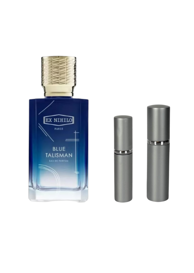 Ex Nihilo Blue Talisman Eau de Parfum Unisex with 5ml and 10ml Silver Premium Atomizers