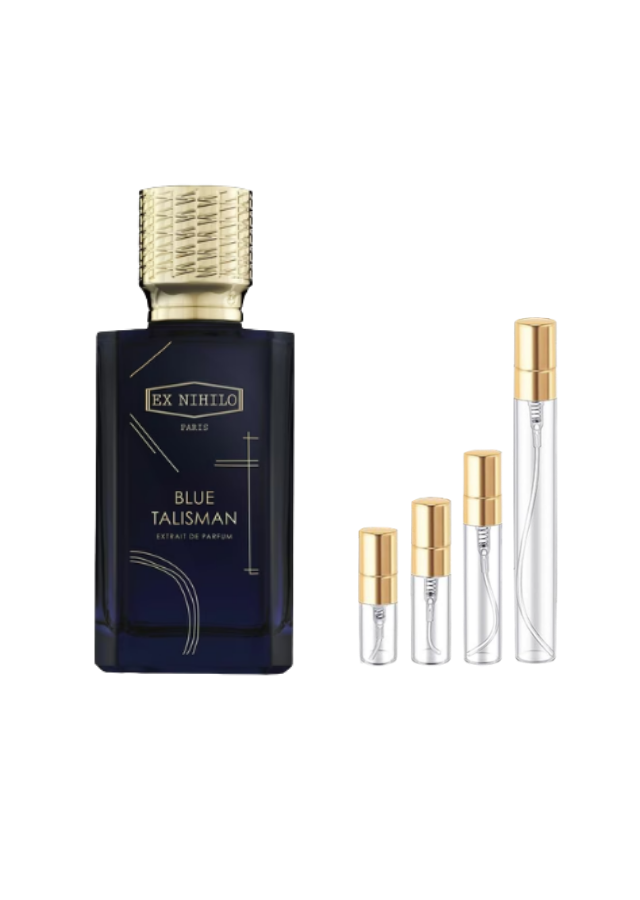 Ex Nihilo Blue Talisman Extrait de Parfum Unisex with 2ml, 3ml, 5ml, and 10ml Glass Decants with Gold Caps