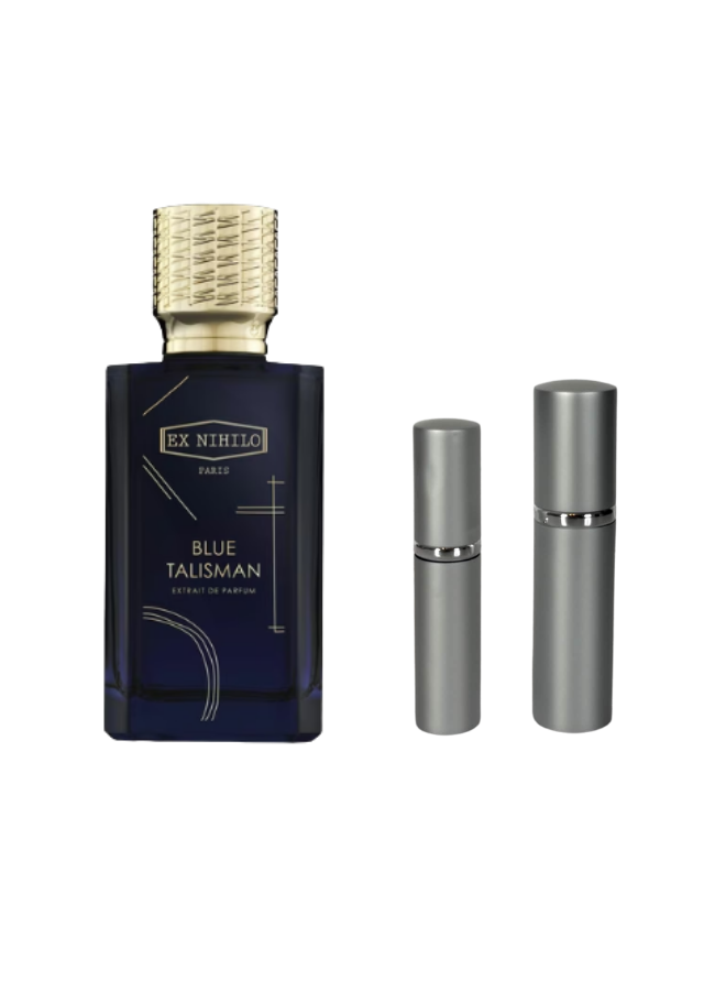 Ex Nihilo Blue Talisman Extrait de Parfum Unisex with 5ml and 10ml Silver Premium Atomizers