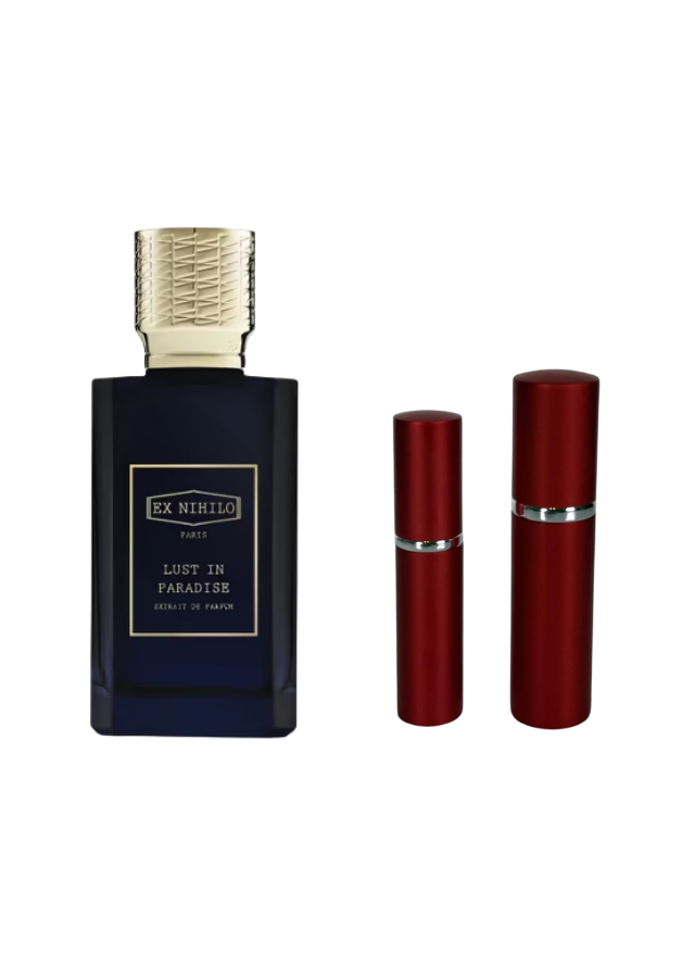 Ex Nihilo Lust in Paradise Extrait de Parfum Unisex with 5ml and 10ml Red Premium Atomizers