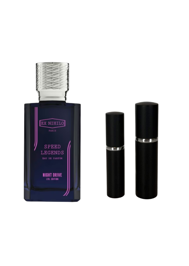 Ex Nihilo Speed Legends Night Drive Eau de Parfum Unisex with 5ml and 10ml Black Premium Atomizers