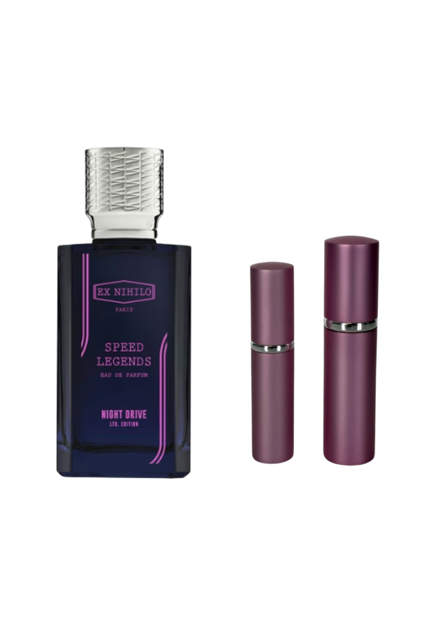 Ex Nihilo Speed Legends Night Drive Eau de Parfum Unisex with 5ml and 10ml Pink Premium Atomizers