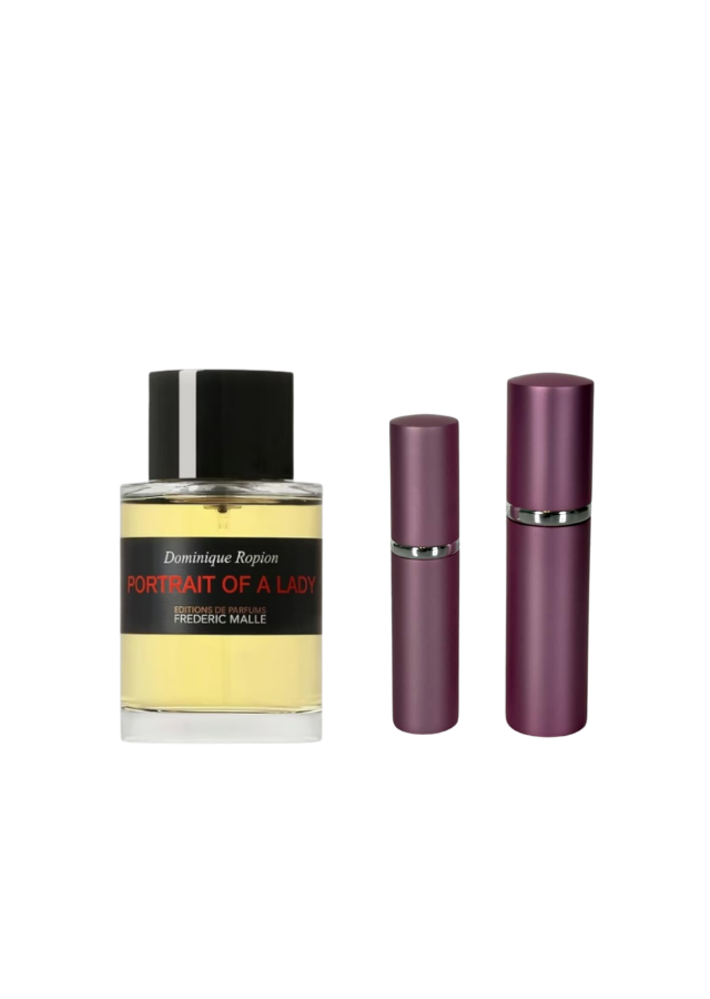 Frédéric Malle Portrait of a Lady Eau de Parfum for Women with 5ml and 10ml Pink Premium Atomizers
