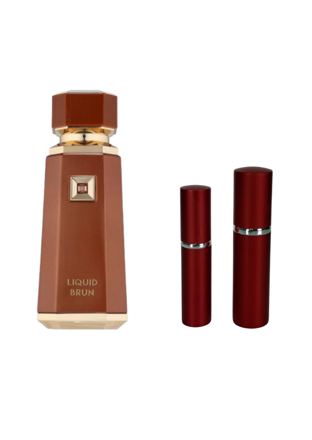 French Avenue Liquid Brun Eau de Parfum Unisex with 5ml and 10ml Red Premium Atomizers