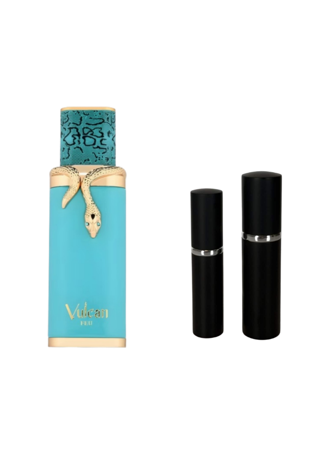French Avenue Vulcan Feu Eau de Parfum Unisex with 5ml and 10ml Black Premium Atomizers