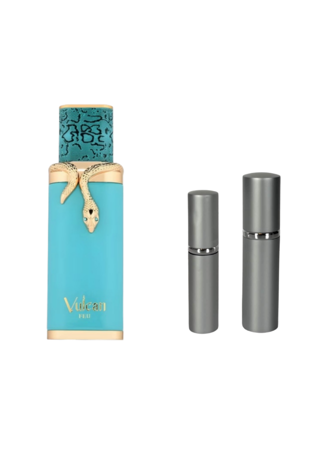 French Avenue Vulcan Feu Eau de Parfum Unisex with 5ml and 10ml Silver Premium Atomizers
