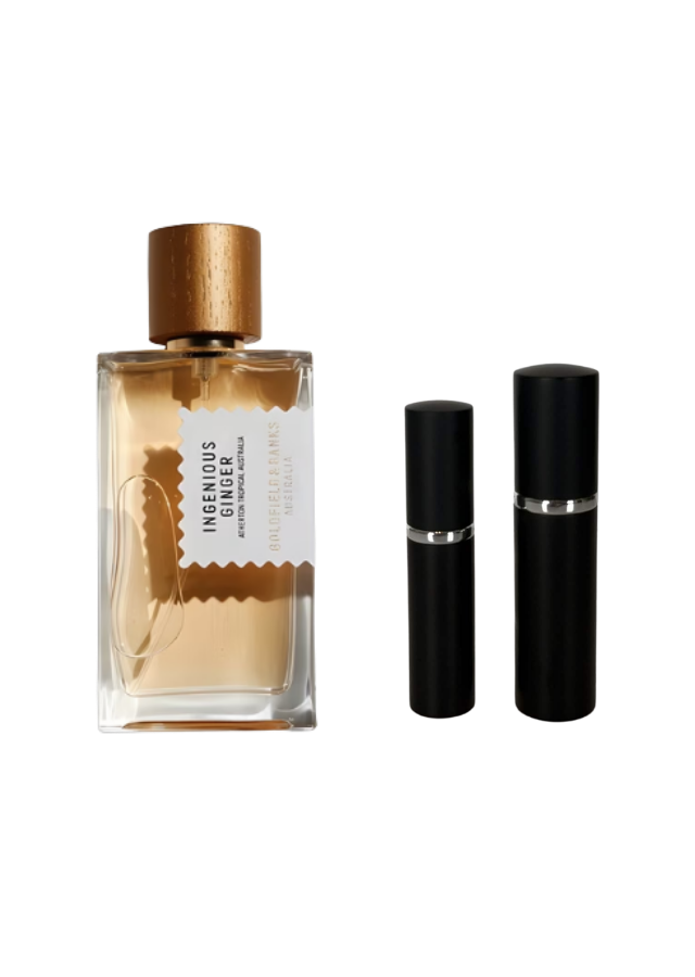 Goldfield &amp; Banks Ingenious Ginger Eau de Parfum Unisex with 5ml and 10ml Black Premium Atomizers