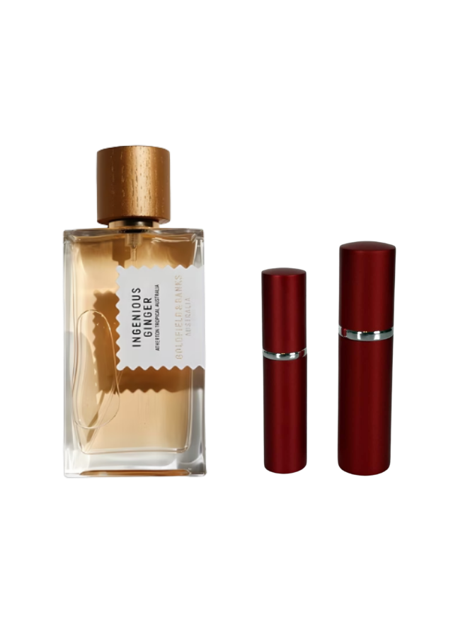 Goldfield &amp; Banks Ingenious Ginger Eau de Parfum Unisex with 5ml and 10ml Red Premium Atomizers