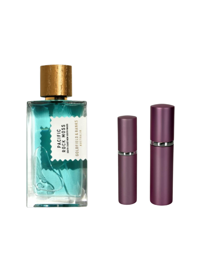 Goldfield &amp; Banks Pacific Rock Moss Eau de Parfum Unisex with 5ml and 10ml Pink Premium Atomizers