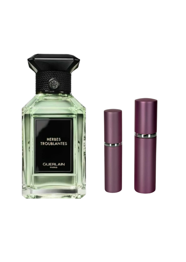Guerlain Herbes Troublantes Eau de Parfum Unisex with 5ml and 10ml Pink Premium Atomizers