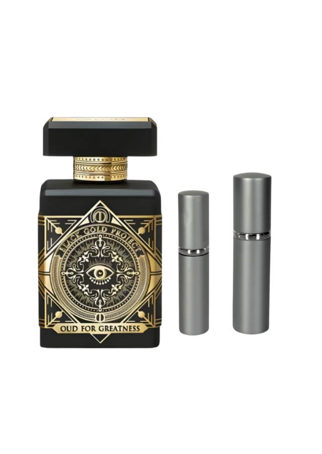 Initio Oud for Greatness Eau de Parfum Unisex with 5ml and 10ml Silver Premium Atomizers