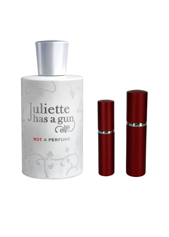 Juliette Has a Gun Not A Perfume Eau de Parfum for Women with 5ml and 10ml Red Premium Atomizers