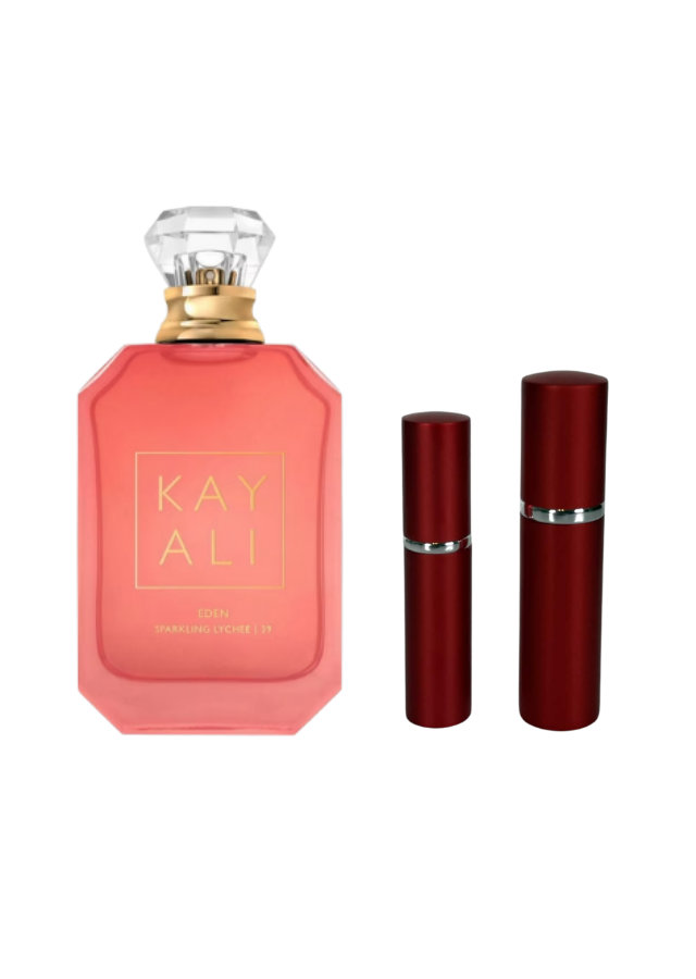 Kayali Eden Sparkling Lychee 39 Eau de Parfum for Women with 5ml and 10ml Red Premium Atomizers