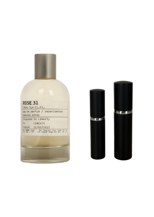Le Labo Rose 31 Eau de Parfum Unisex with 5ml and 10ml Black Premium Atomizers