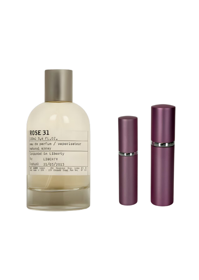 Le Labo Rose 31 Eau de Parfum Unisex with 5ml and 10ml Pink Premium Atomizers