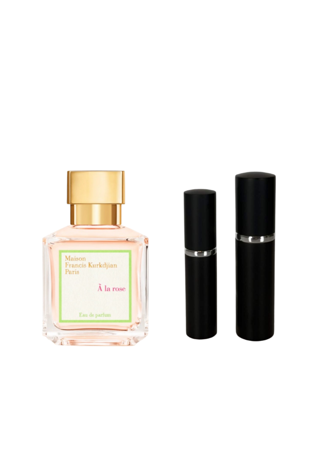 Maison Francis Kurkdjian A La Rose Eau de Parfum for Women with 5ml and 10ml Black Premium Atomizers