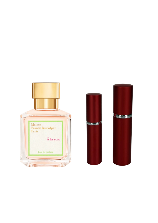 Maison Francis Kurkdjian A La Rose Eau de Parfum for Women with 5ml and 10ml Red Premium Atomizers