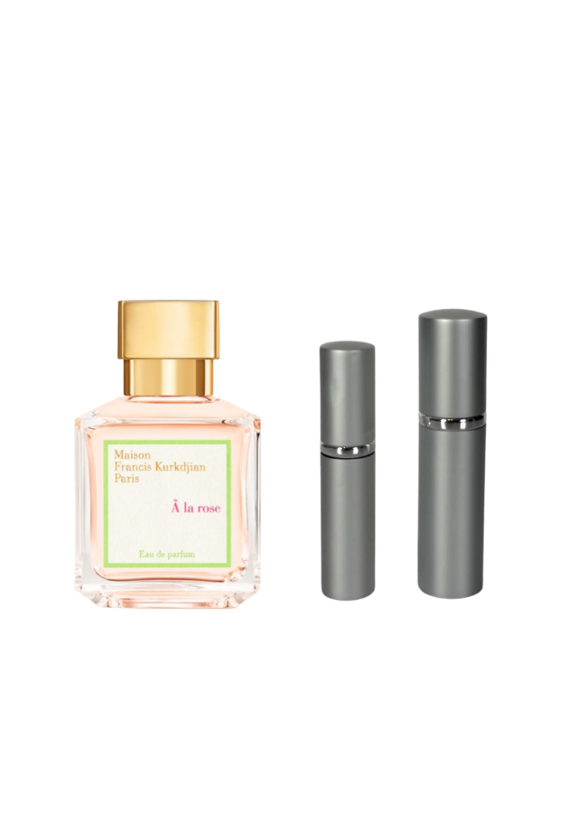 Maison Francis Kurkdjian A La Rose Eau de Parfum for Women with 5ml and 10ml Silver Premium Atomizers