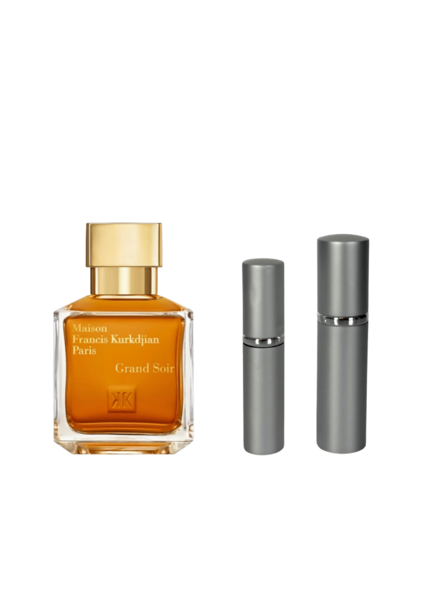 Maison Francis Kurkdjian Grand Soir Eau de Parfum Unisex with 5ml and 10ml Silver Premium Atomizers
