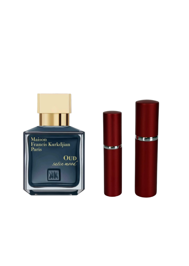 Maison Francis Kurkdjian Oud Satin Mood Eau de Parfum Unisex with 5ml and 10ml Red Premium Atomizers