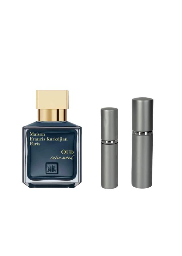 Maison Francis Kurkdjian Oud Satin Mood Eau de Parfum Unisex with 5ml and 10ml Silver Premium Atomizers