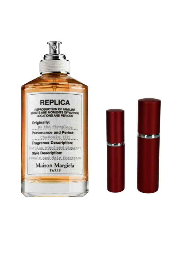 Maison Margiela REPLICA By The Fireplace Eau de Toilette Unisex with 5ml and 10ml Red Premium Atomizers