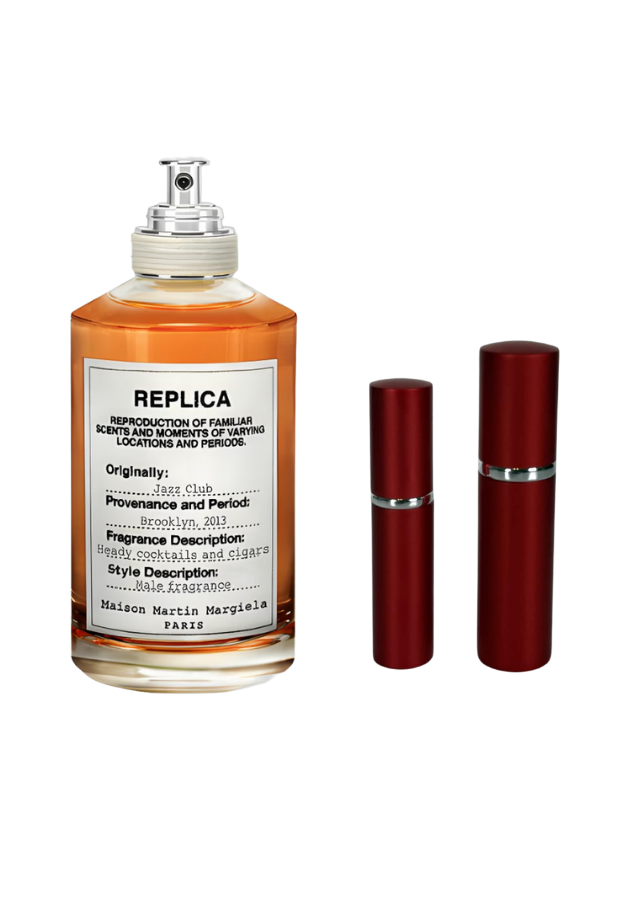 Maison Margiela REPLICA Jazz Club Eau de Toilette for Men with 5ml and 10ml Red Premium Atomizers