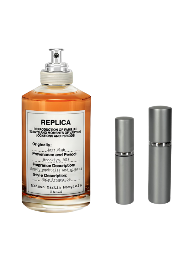 Maison Margiela REPLICA Jazz Club Eau de Toilette for Men with 5ml and 10ml Silver Premium Atomizers