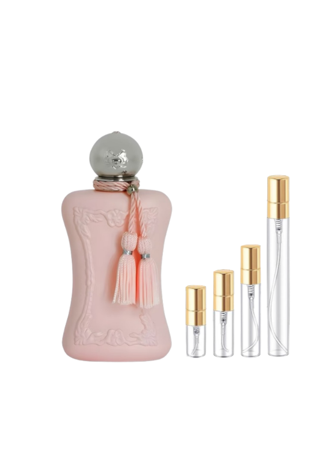 Parfums de Marly Delina Eau de Parfum for Women with 2ml, 3ml, 5ml, and 10ml Glass Decants with Gold Caps