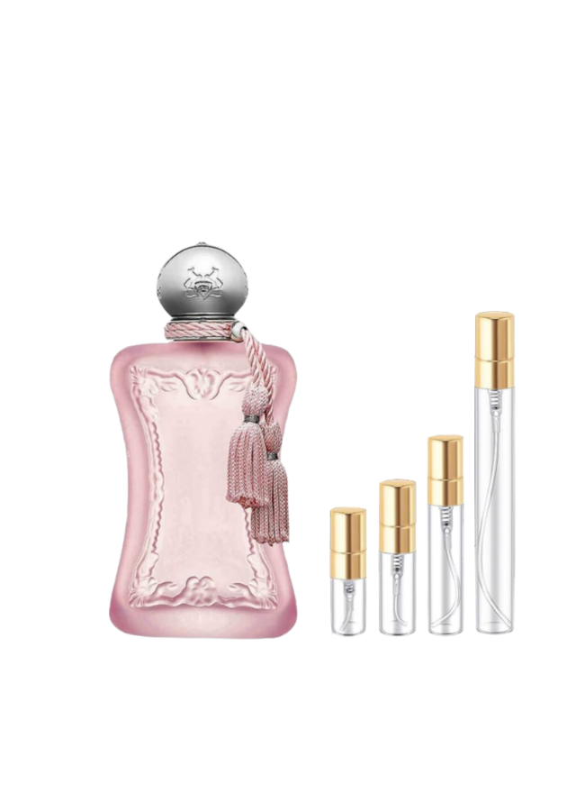 Parfums de Marly Delina La Rosée Eau de Parfum for Women with 2ml, 3ml, 5ml, and 10ml Glass Decants with Gold Caps