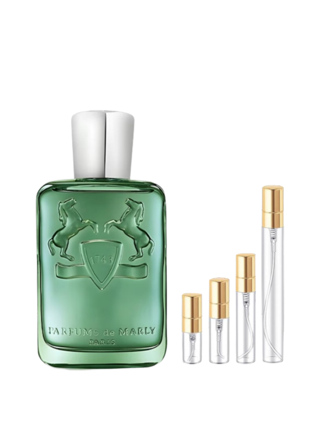 Parfums de Marly Greenley Eau de Parfum for Men with 2ml, 3ml, 5ml, and 10ml Glass Decants with Gold Caps