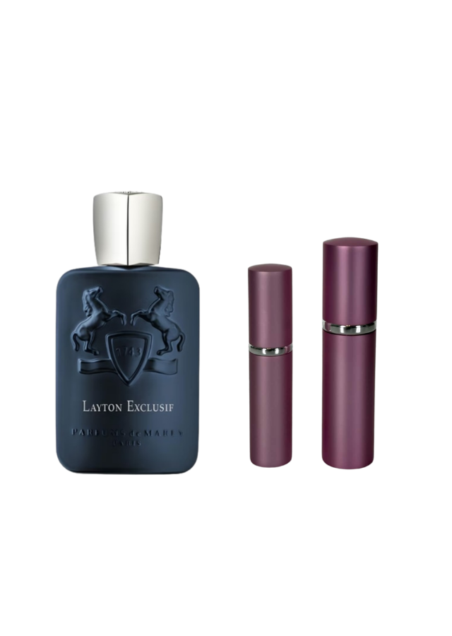 Parfums de Marly Layton Exclusif Parfum for Men with 5ml and 10ml Pink Premium Atomizers