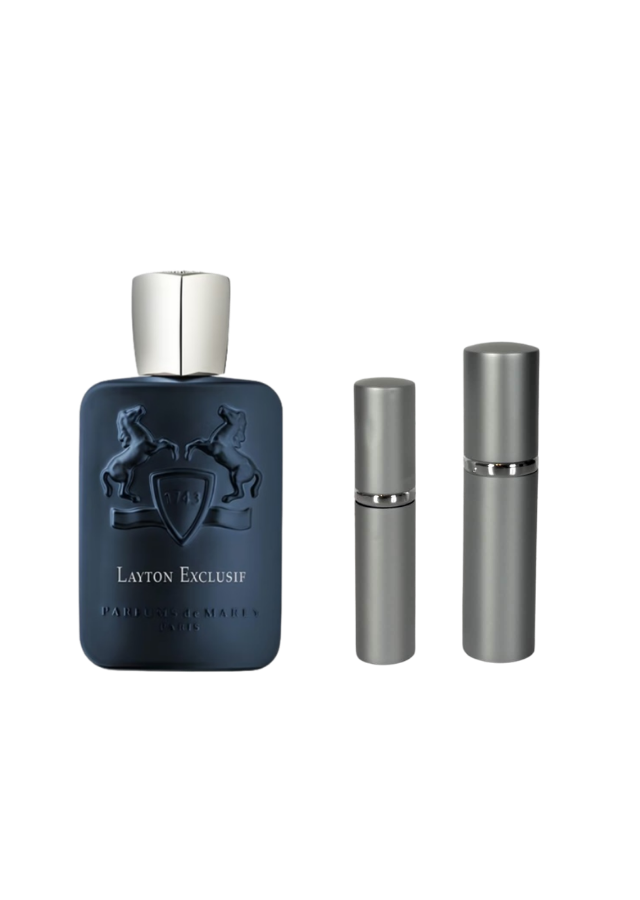 Parfums de Marly Layton Exclusif Parfum for Men with 5ml and 10ml Silver Premium Atomizers