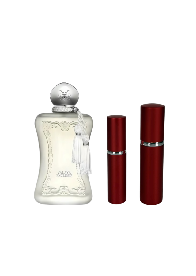 Parfums de Marly Valaya Exclusif Parfum for Women with 5ml and 10ml Red Premium Atomizers