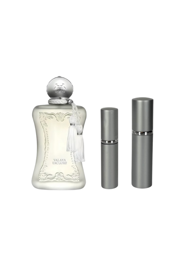Parfums de Marly Valaya Exclusif Parfum for Women with 5ml and 10ml Silver Premium Atomizers