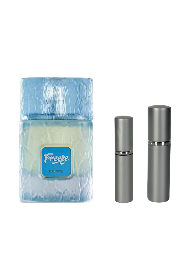 Riiffs Freeze Extrait de Parfum Unisex with 5ml and 10ml Silver Premium Atomizers