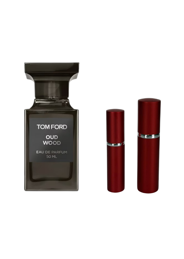 Tom Ford Oud Wood Eau de Parfum Unisex with 5ml and 10ml Red Premium Atomizers