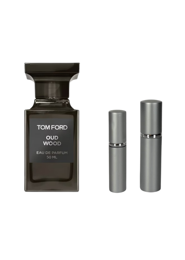 Tom Ford Oud Wood Eau de Parfum Unisex with 5ml and 10ml SIlver Premium Atomizers