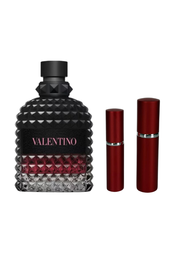 Valentino Uomo Born in Roma Intense Eau de Parfum For Men with 5ml and 10ml Red Premium Atomizers