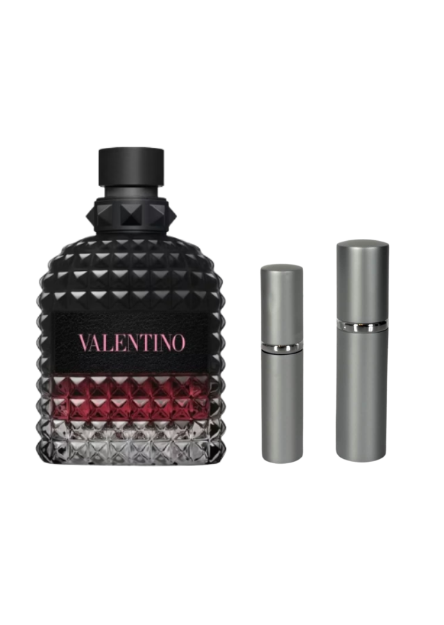 Valentino Uomo Born in Roma Intense Eau de Parfum For Men with 5ml and 10ml Silver Premium Atomizers