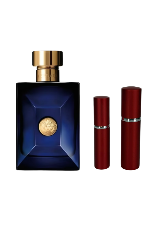 Versace Dylan Blue Eau de Toilette for Men with 5ml and 10ml Red Premium Atomizers