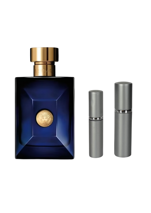 Versace Dylan Blue Eau de Toilette for Men with 5ml and 10ml Silver Premium Atomizers